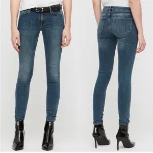 • All Saints • Mast Low Rise Skinny Jeans Washed Indigo Blue 30 Women’s