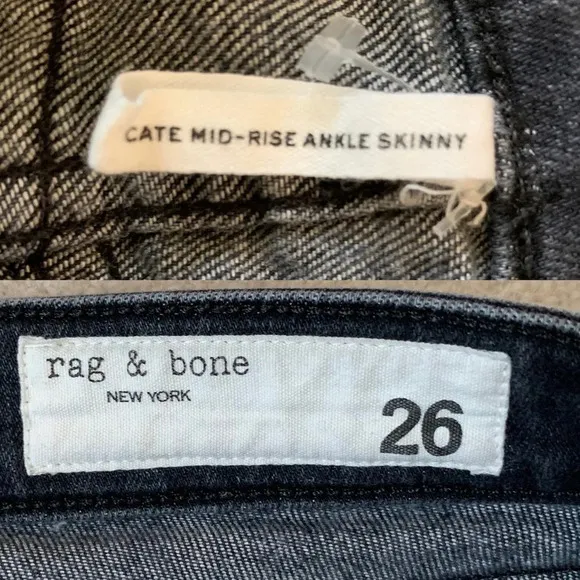 * 🔥HPx2🔥* Rag &amp; Bone Skinny Jeans, Gray, Snake Print, 26