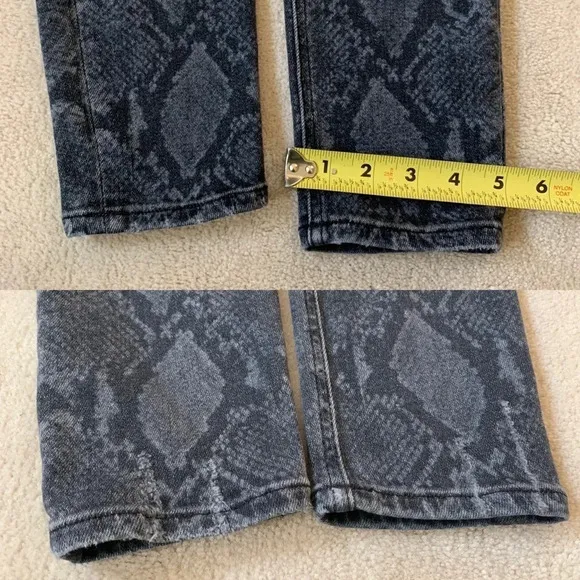 * 🔥HPx2🔥* Rag &amp; Bone Skinny Jeans, Gray, Snake Print, 26