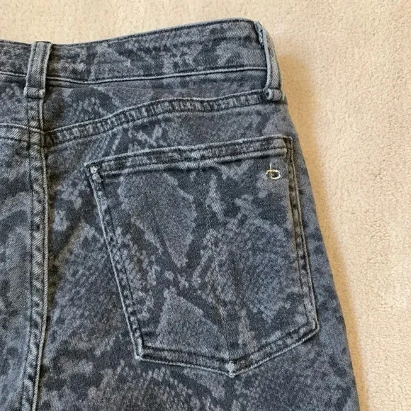 * 🔥HPx2🔥* Rag &amp; Bone Skinny Jeans, Gray, Snake Print, 26