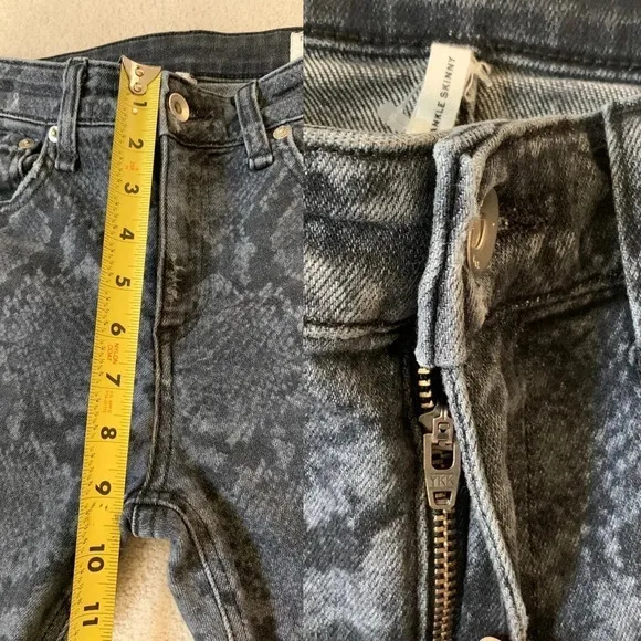 * 🔥HPx2🔥* Rag &amp; Bone Skinny Jeans, Gray, Snake Print, 26