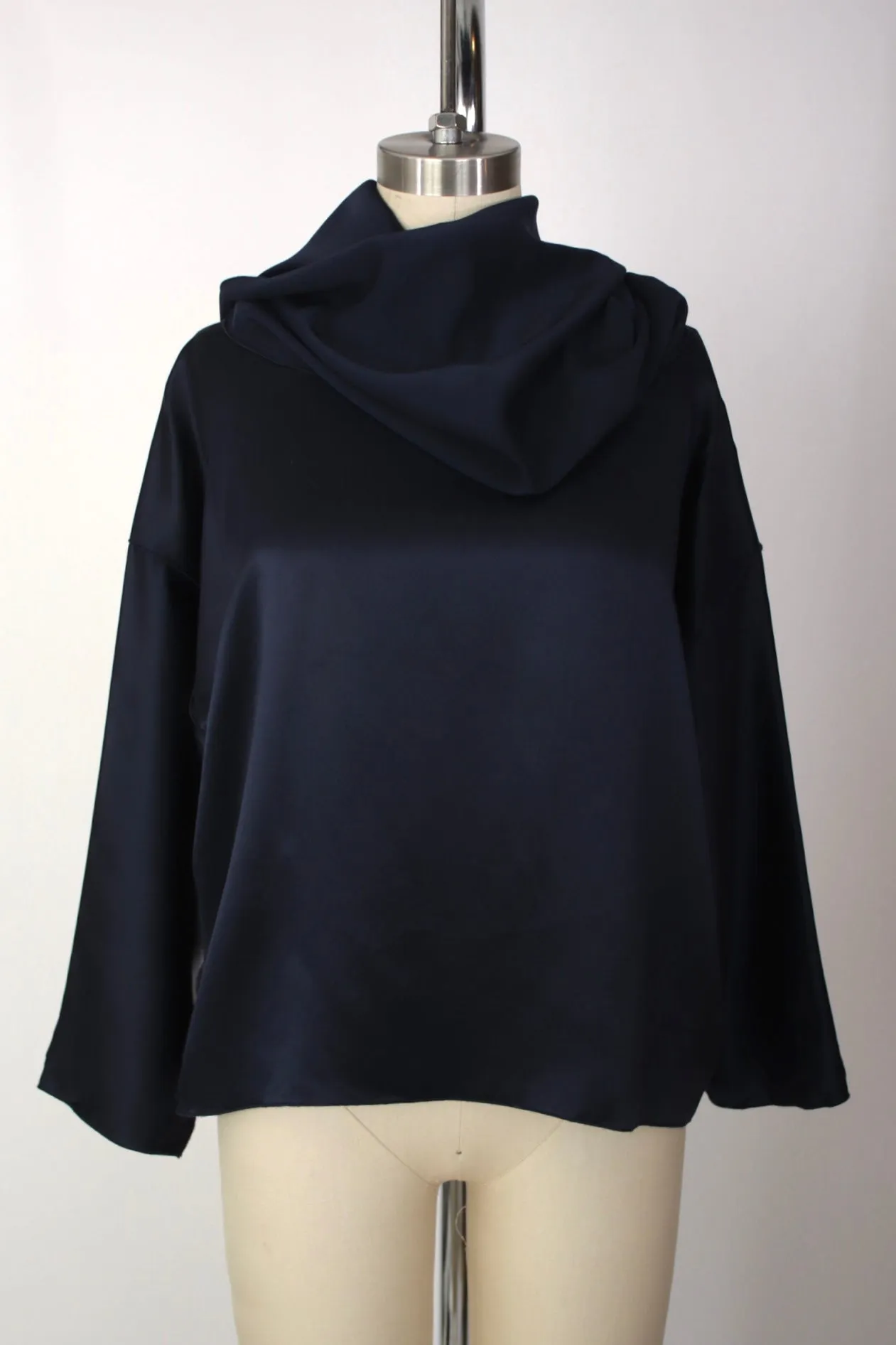 1990s Zoran Satin Cowl Blouse