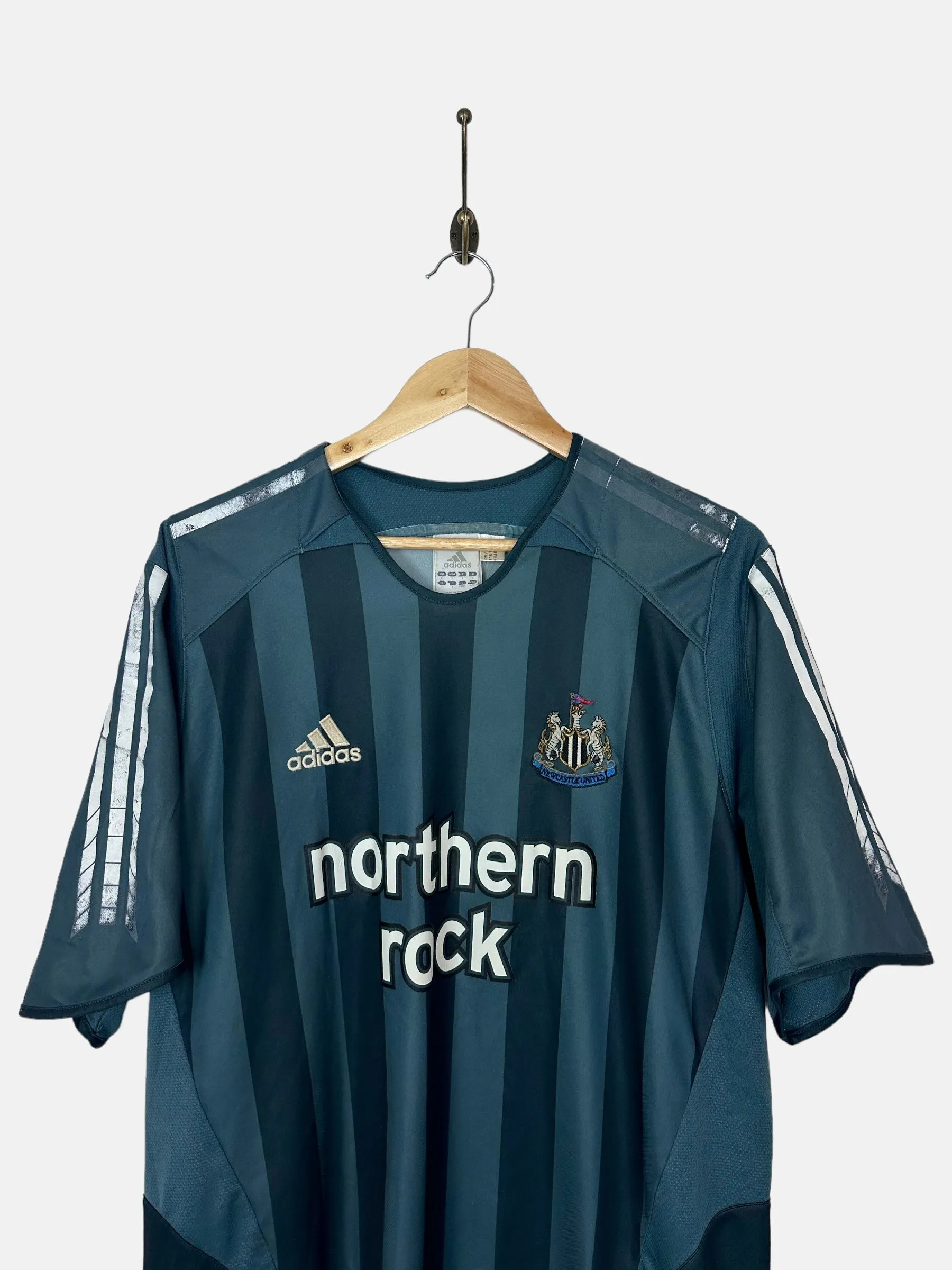 2005 Adidas Newcastle Away Kit Vintage Football Jersey Size L