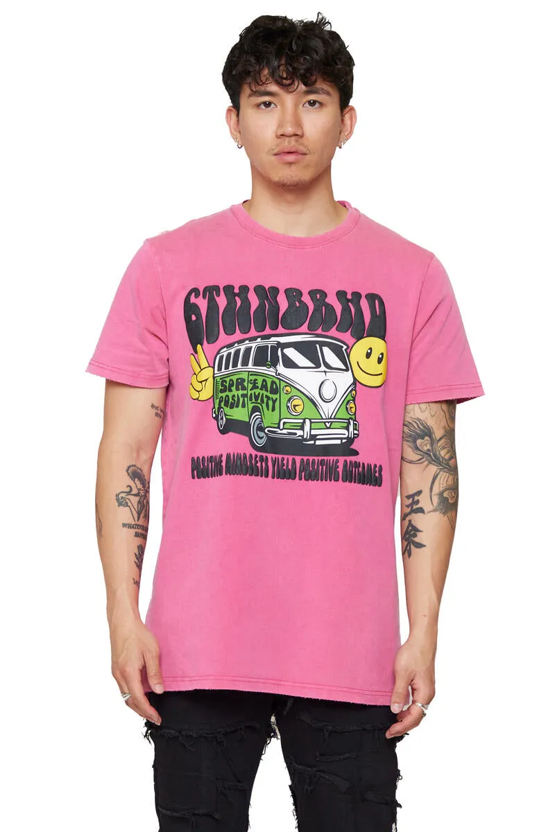 6th NBRHD POSITIVE MINDSETS TEE (VINTAGE MAGENTA)