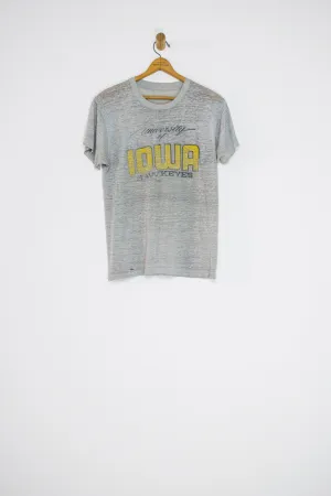70's/80's THREADBARE UNIVERSITY OF IOWA TEE / MEDIUM