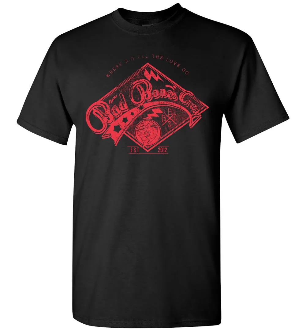 Abandoned - Where Did All The Love Go Bad Bones Crew Vintage Shirt, Distressed Sayings Quotes T-Shirt