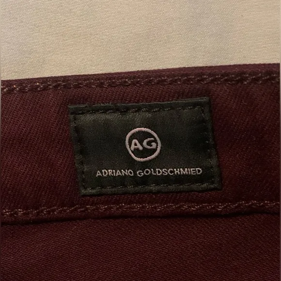 AG Adriano Goldschmied The Farrah Skinny High-rise Jeans Burgundy Women’s 31 New