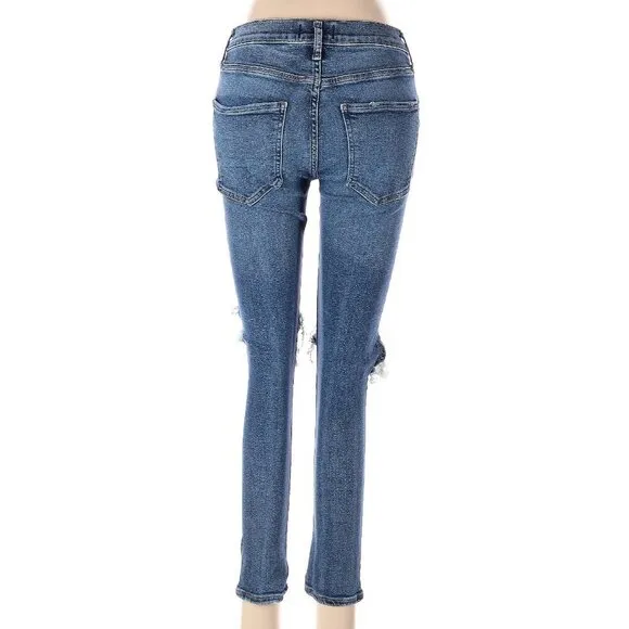 AGOLDE Sophie Distressed High Rise Crop Skinny Jeans