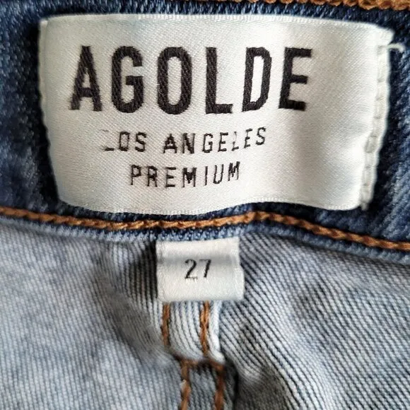 AGOLDE Sophie Distressed High Rise Crop Skinny Jeans