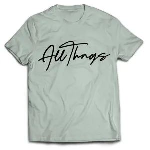 AllThngs "Mossy" Script T-Shirt