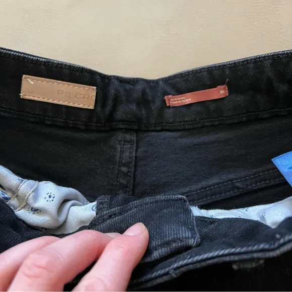 Anthropologie Pilcro Black Jeans High rise vented skinny jeans 30