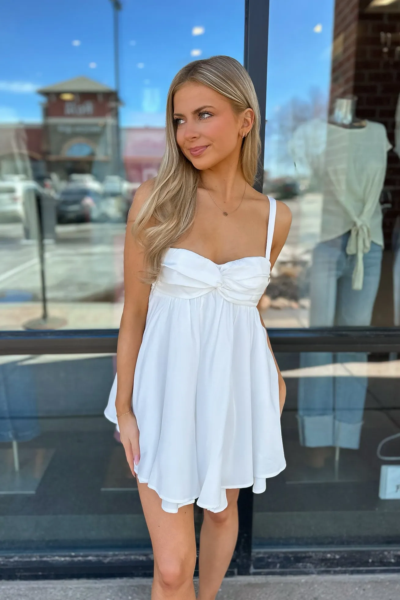 April Mini Dress White