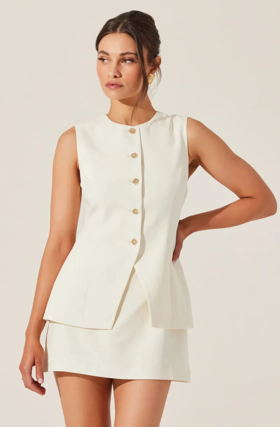 Astr Dilone Vest Mini Dress