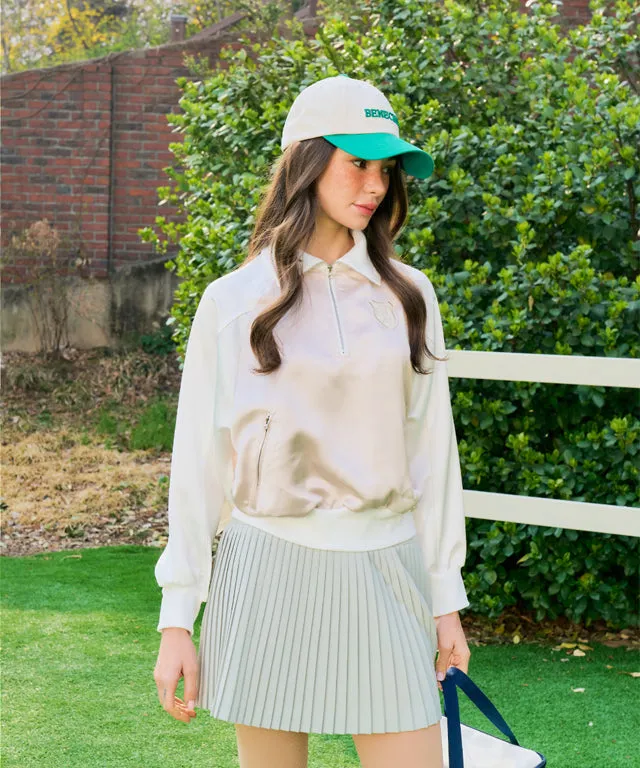 BENECIA 12 Satin Anorak - Beige