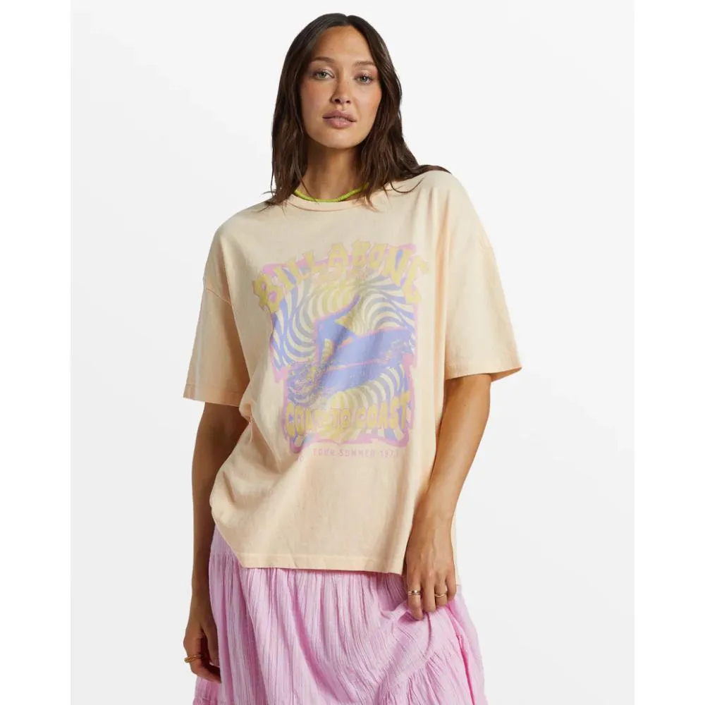 BILLABONG SINCE 73 OVERSIZED T-SHIRT PEACH WHIP