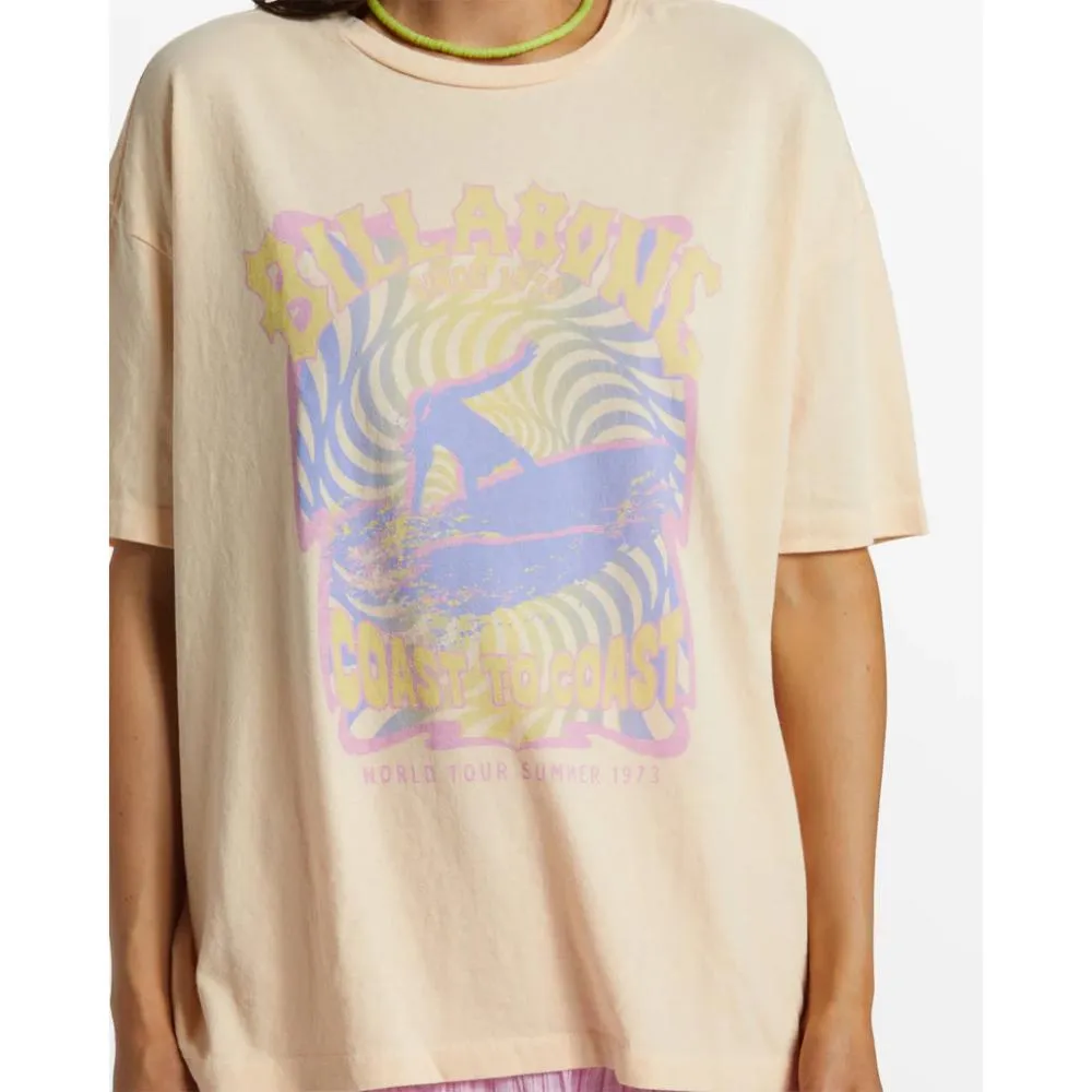 BILLABONG SINCE 73 OVERSIZED T-SHIRT PEACH WHIP