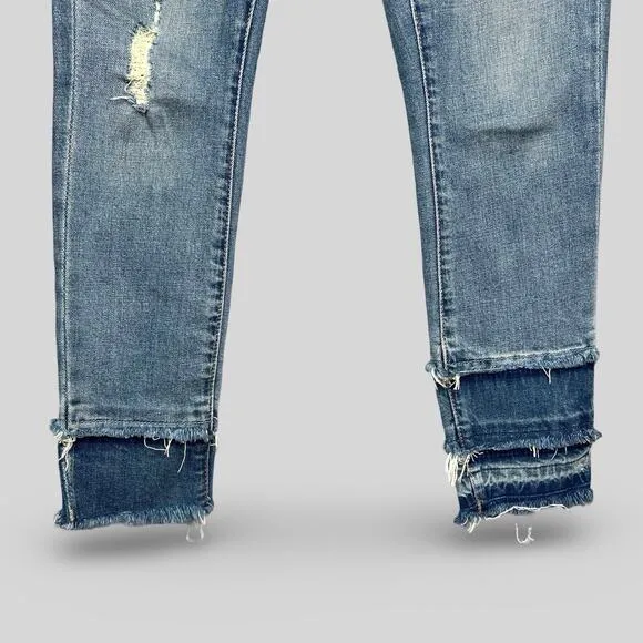 Blank NYC Distressed Raw Hem Skinny Jeans
