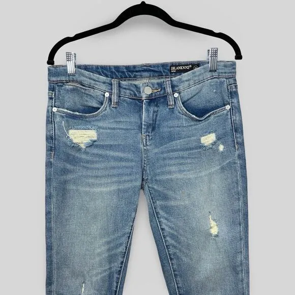 Blank NYC Distressed Raw Hem Skinny Jeans