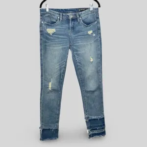 Blank NYC Distressed Raw Hem Skinny Jeans