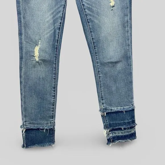 Blank NYC Distressed Raw Hem Skinny Jeans