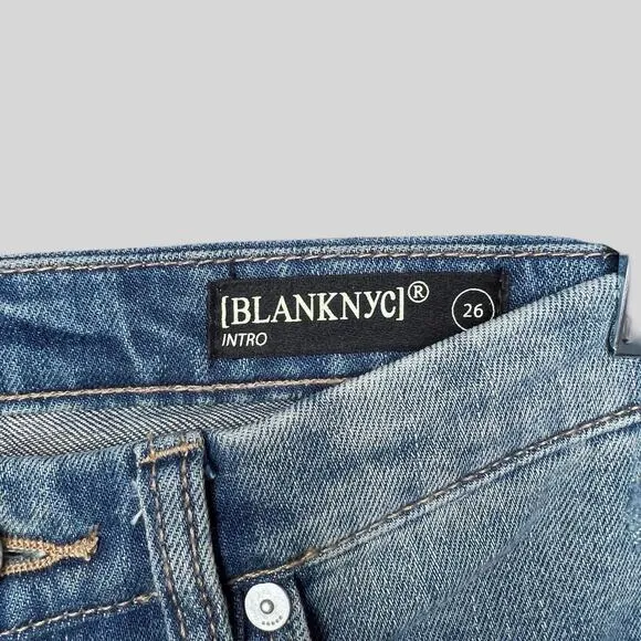 Blank NYC Distressed Raw Hem Skinny Jeans