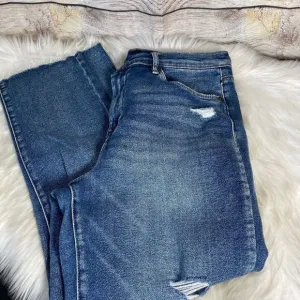 Blank NYC The Madison Crop High Rise Distressed Ripped Jeans Sz 31