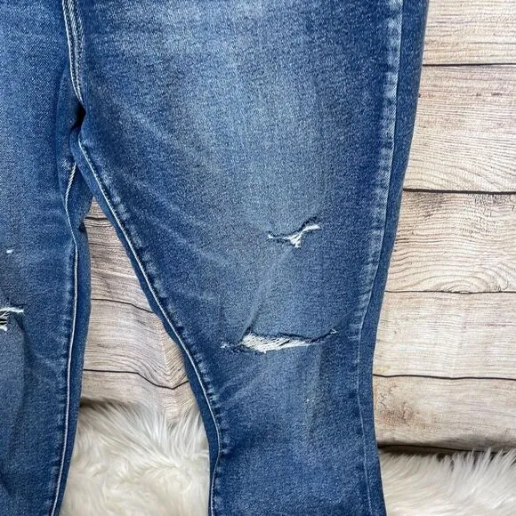 Blank NYC The Madison Crop High Rise Distressed Ripped Jeans Sz 31
