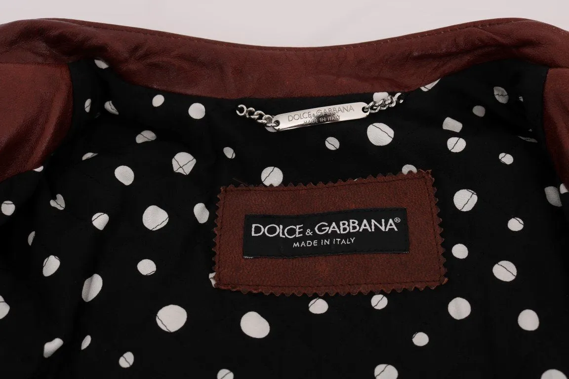 Bordeaux Biker Lambskin Leather Jacket