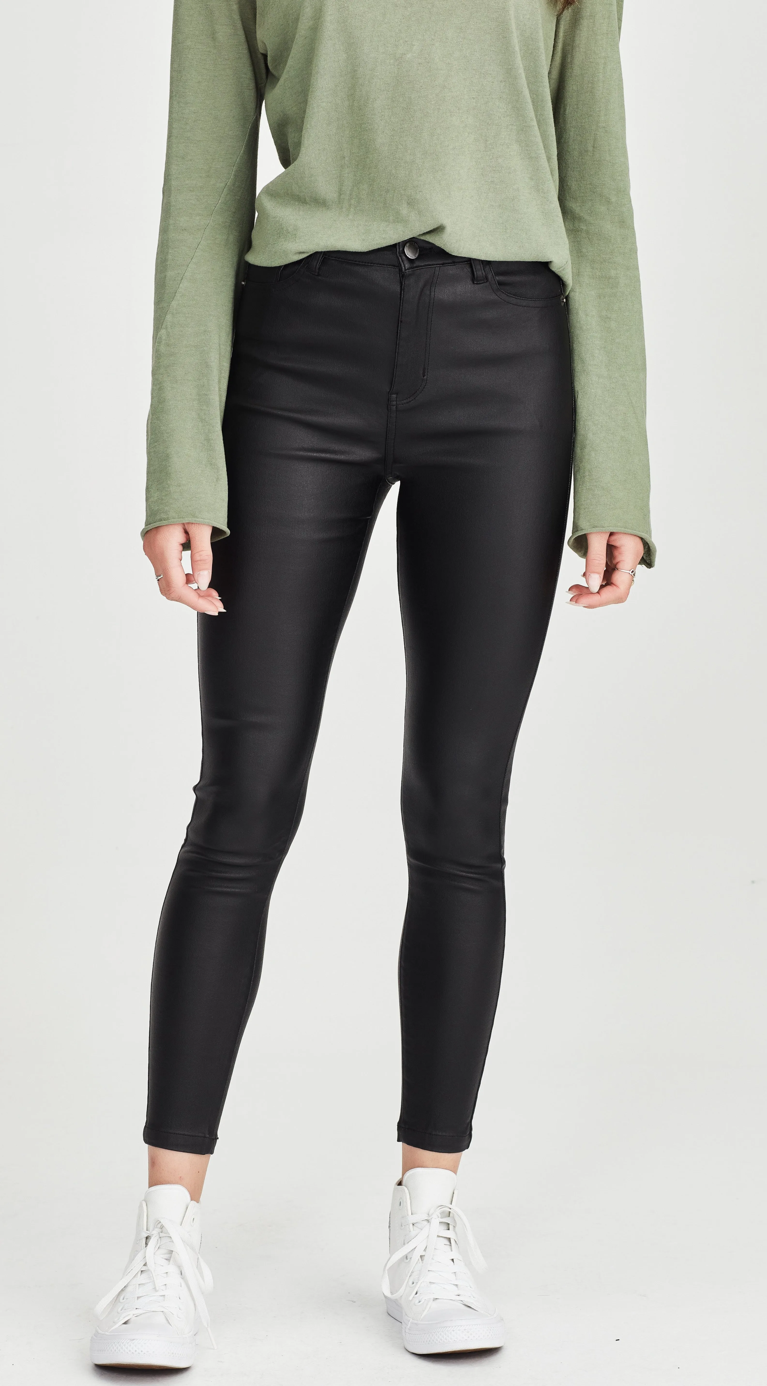 BOWIE | Ankle Grazer Jean Black Gloss