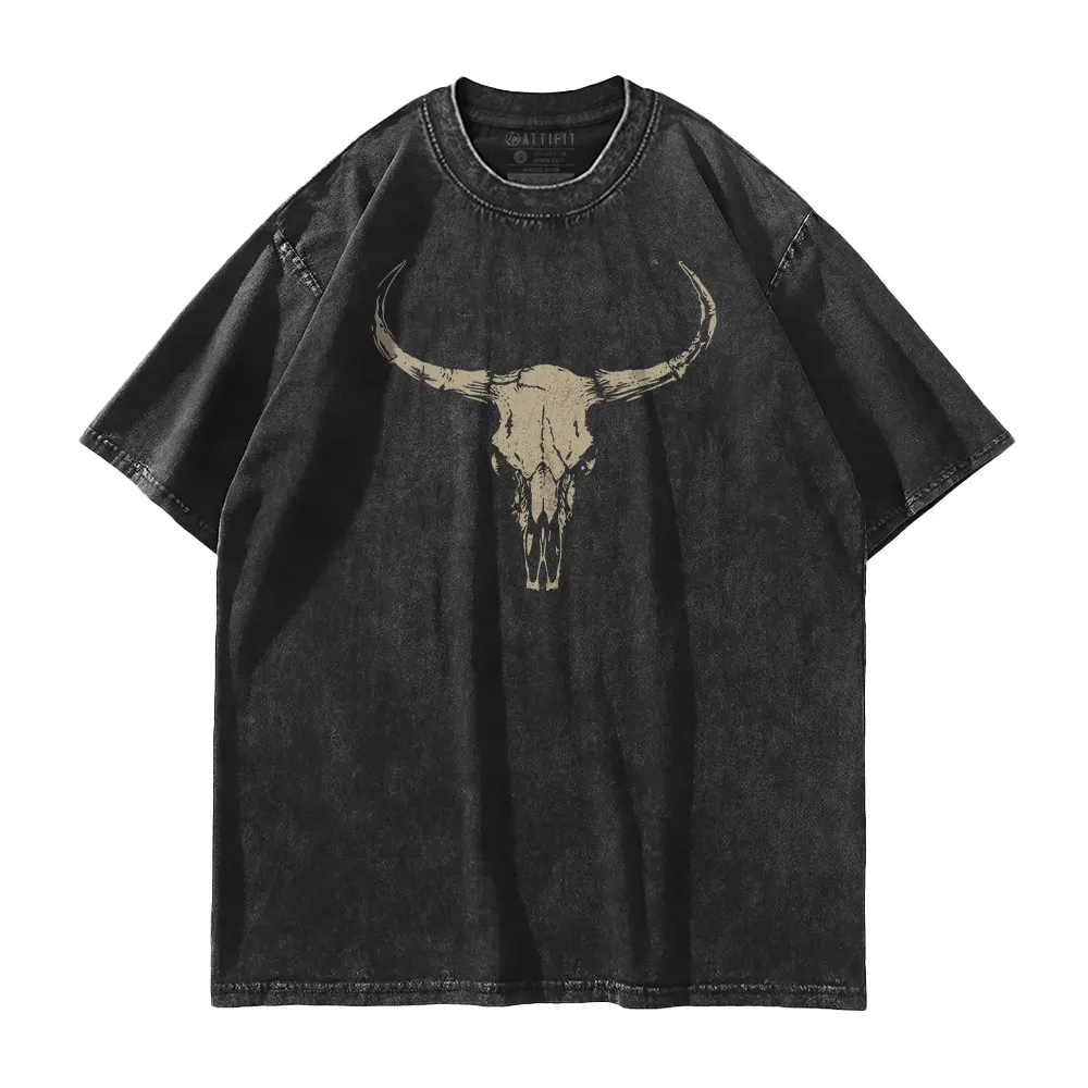 Bull Skull Washed T-Shirt