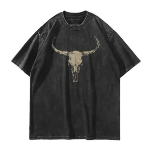Bull Skull Washed T-Shirt