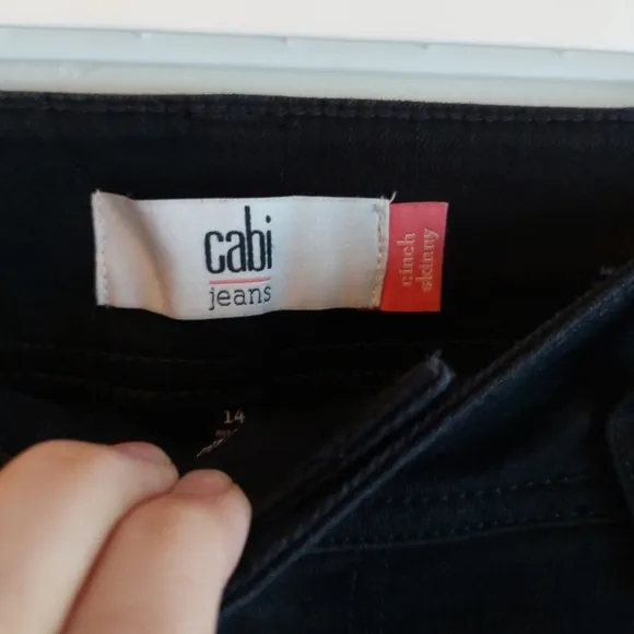 CAbi Cinched Skinny Jeans Black New no tags classic casual 14