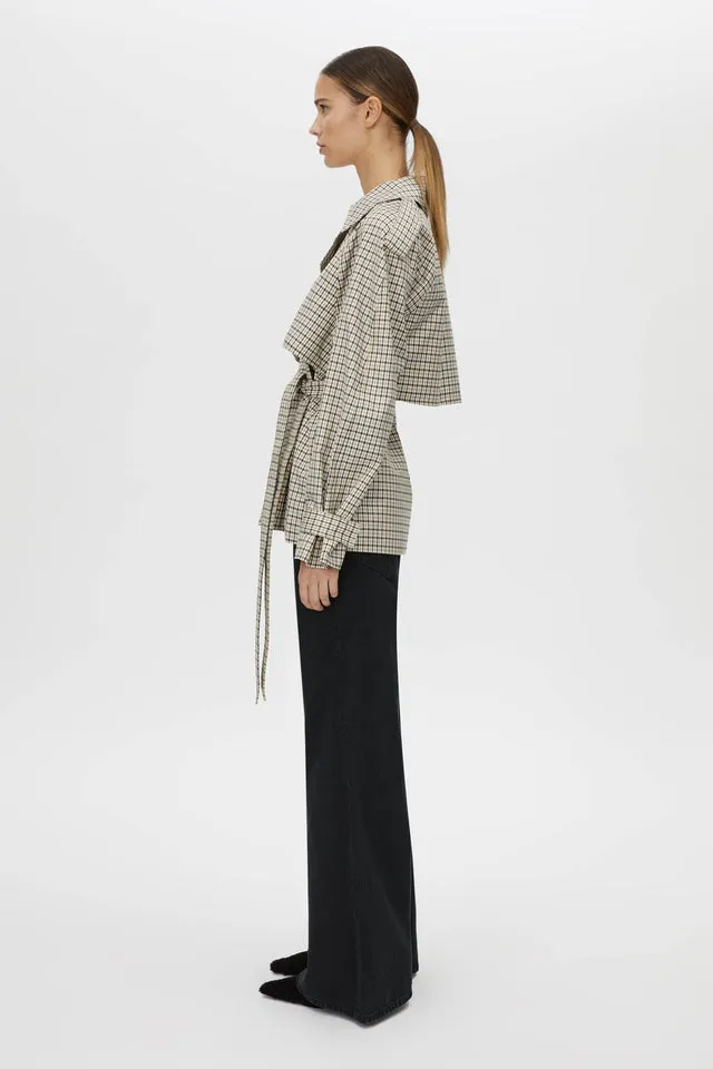 Camilla and Marc | Burdock Check Trench Jacket - Birch Check
