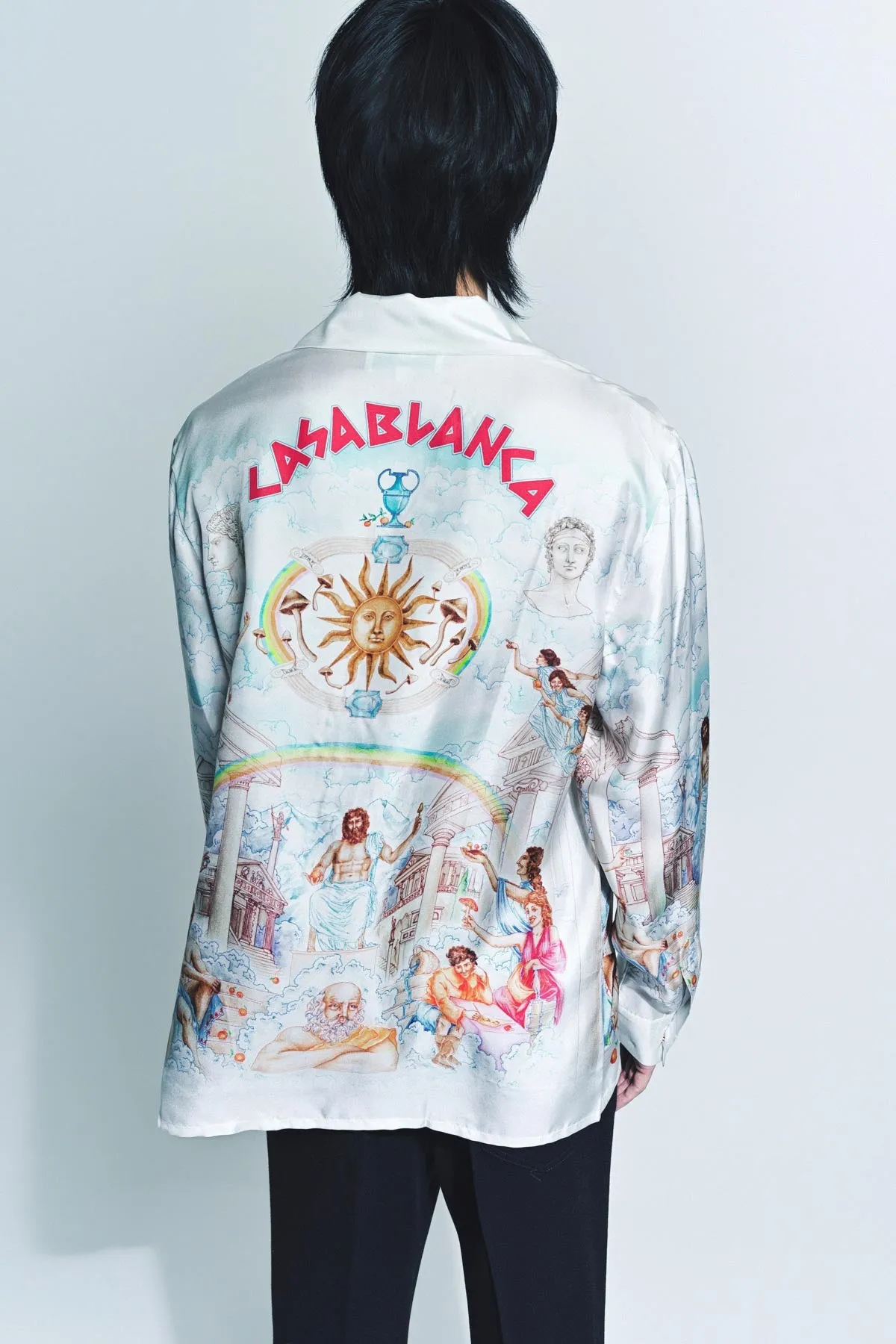 CASABLANCA | LE TEMPLE LONG SLEEVE SILK SHIRT