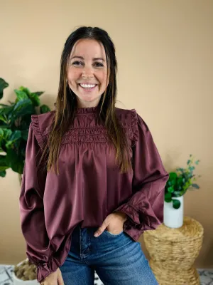 Chesnut Molly Satin Blouse