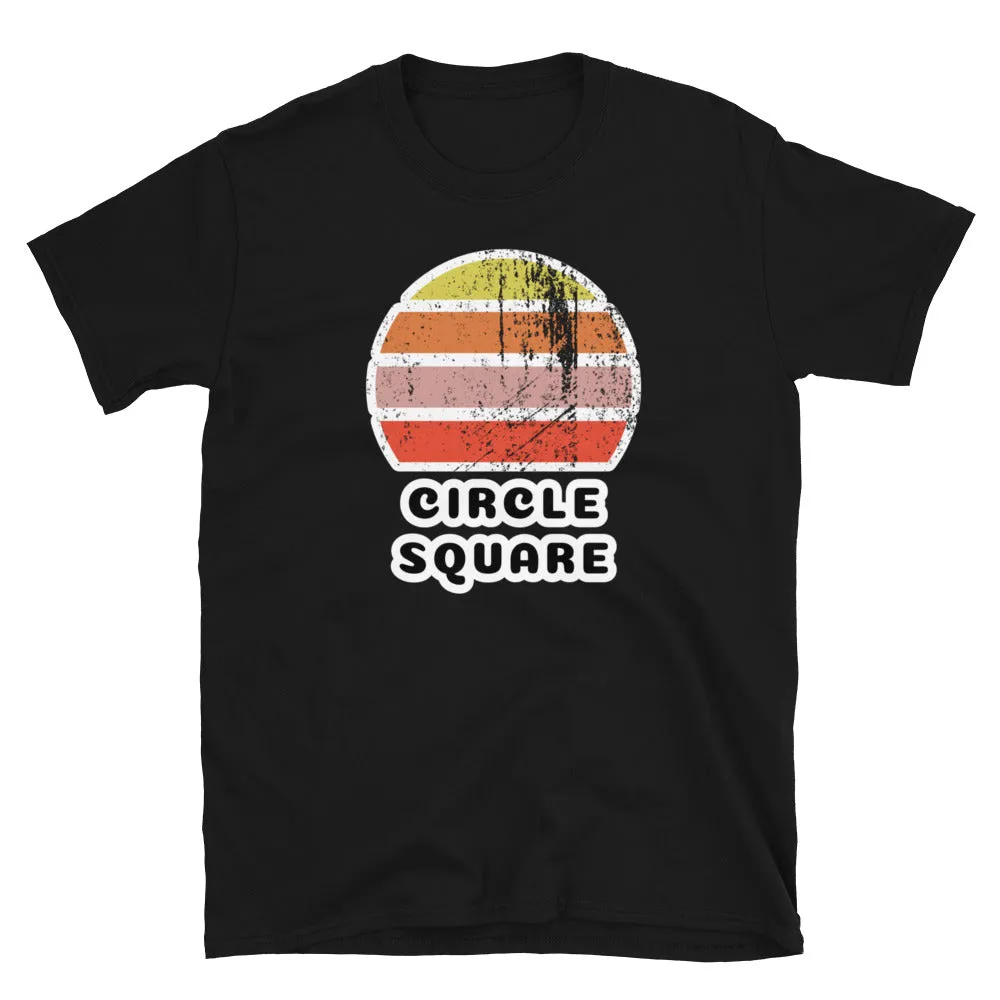 Circle Square Vintage Sunset T-Shirt