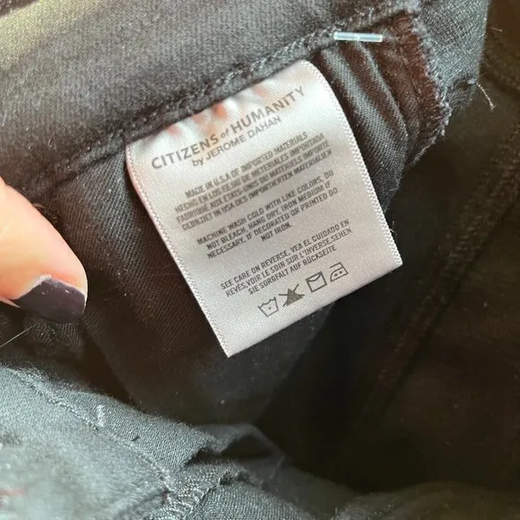 Citizens of Humanity Carlie High Rise Jeans in All Nite Black‎ Womens Size 25