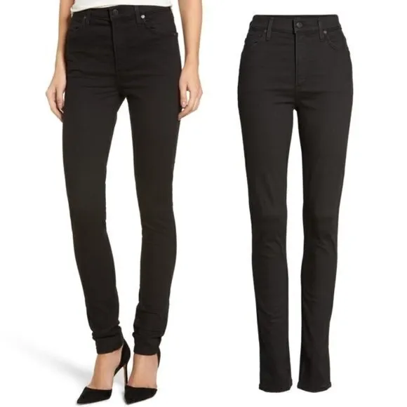 Citizens of Humanity Carlie High Rise Jeans in All Nite Black‎ Womens Size 25