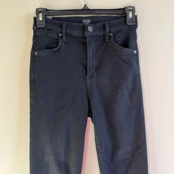 Citizens of Humanity Carlie High Rise Jeans in All Nite Black‎ Womens Size 25