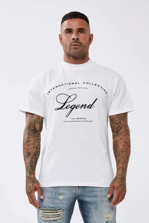 COLLECTIVE PRINT OVERSIZED T-SHIRT - WHITE