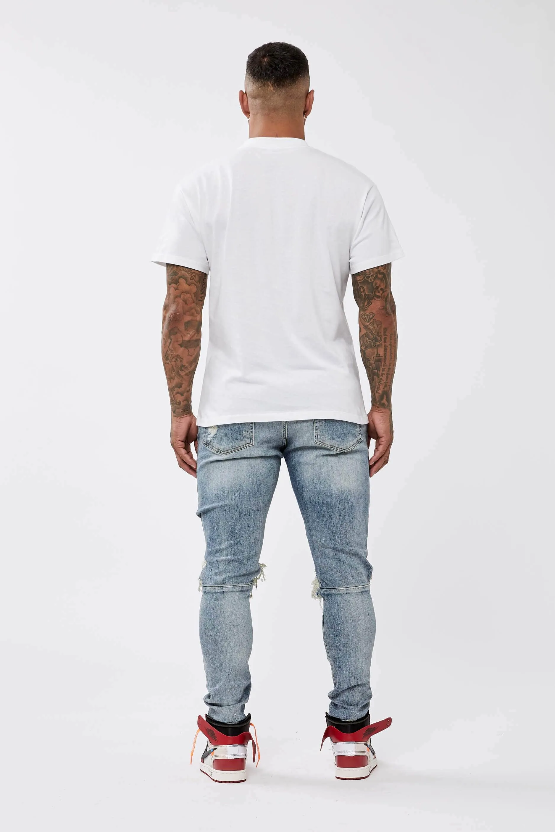COLLECTIVE PRINT OVERSIZED T-SHIRT - WHITE