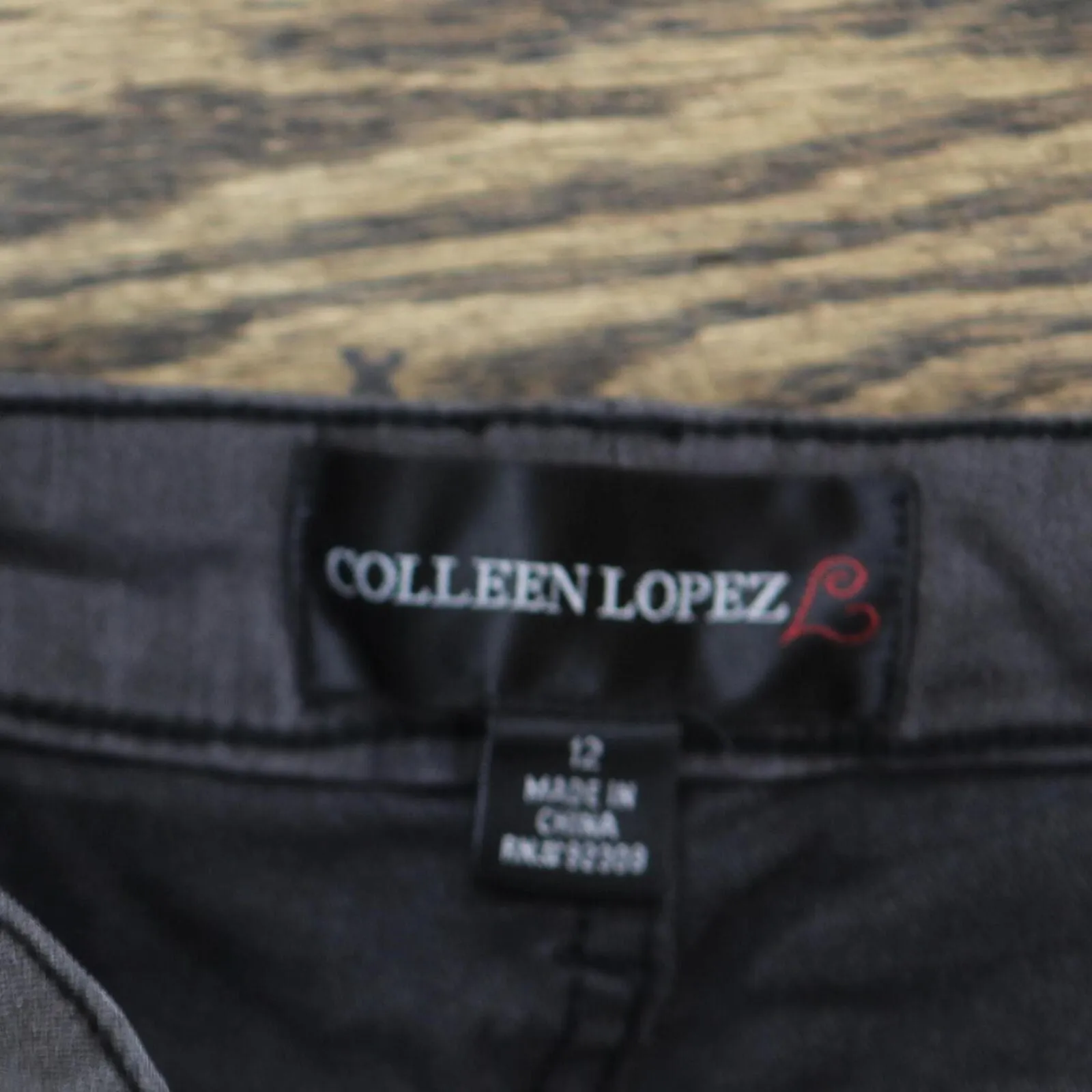 Colleen Lopez Womens Stripe Skinny Jeans 695902 Black 12