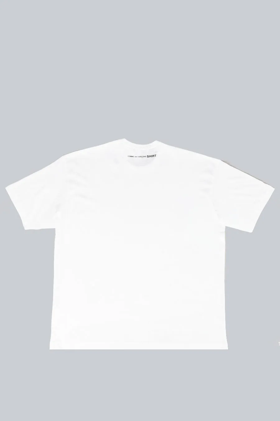 COMME DES GARCONS SHIRT LOGO OVERSIZED T-SHIRT WHITE