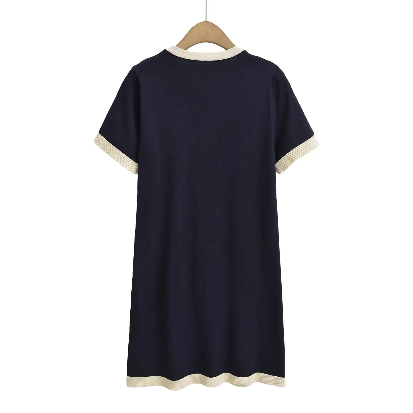 Contrast Trim Tee Mini Dress