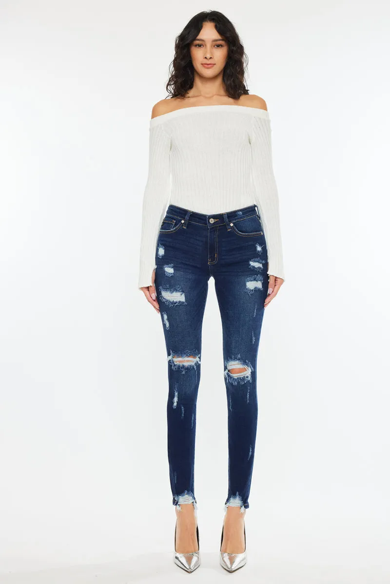 Cora Mid Rise Super Skinny Jeans