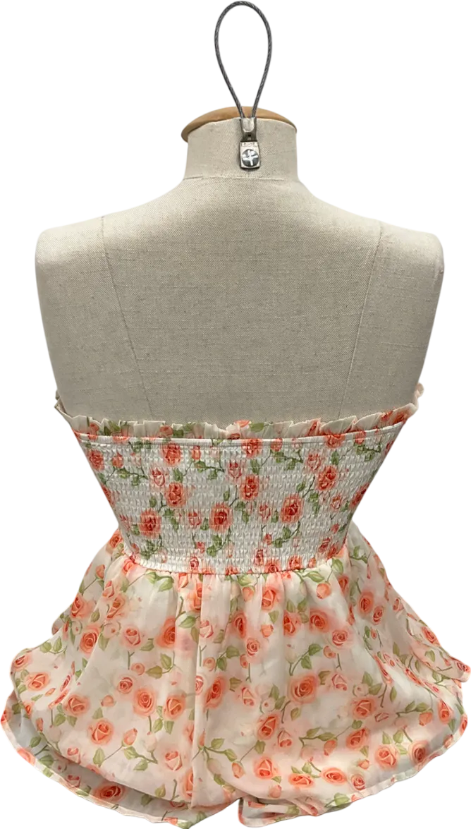 Cream Bandeau Mini Dress UK XS