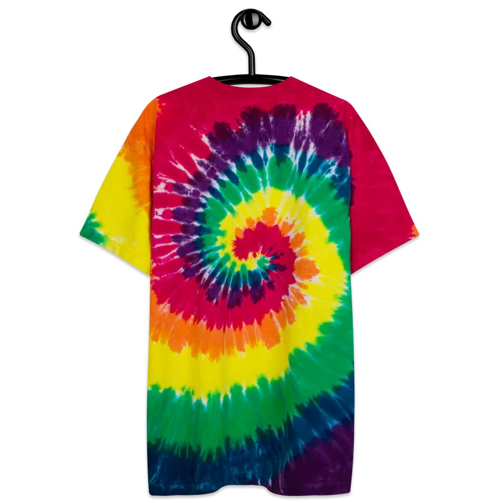 Cursive Live More Oversized tie-dye t-shirt