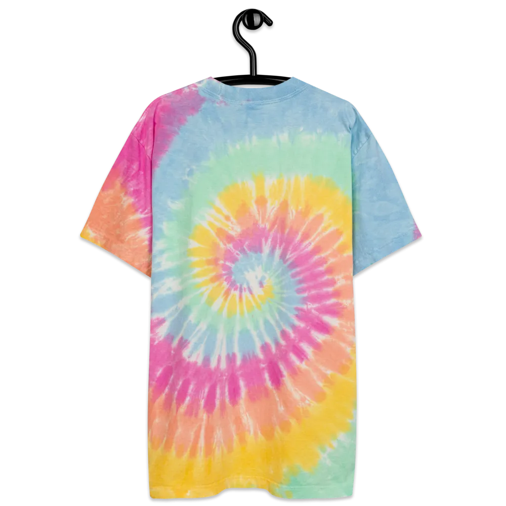 Cursive Live More Oversized tie-dye t-shirt