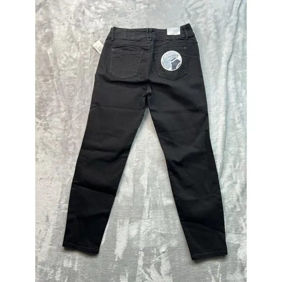 Curve Appeal Women Sz 8/29 Black Jeans Curvy Fit Skinny Stretch Denim Ladies NWT