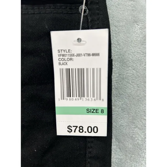 Curve Appeal Women Sz 8/29 Black Jeans Curvy Fit Skinny Stretch Denim Ladies NWT